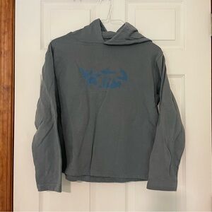 Yoga with Adriene Gray Hoodie with Green Tag Detail